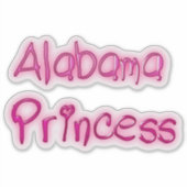 Alabama Princess Sticker (Voorkant)