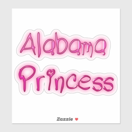 Alabama Princess Sticker (Vel)
