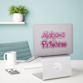 Alabama Princess Sticker (Laptop op bureau)