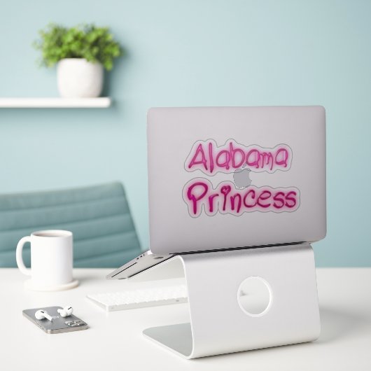 Alabama Princess Sticker (Laptop op bureau)