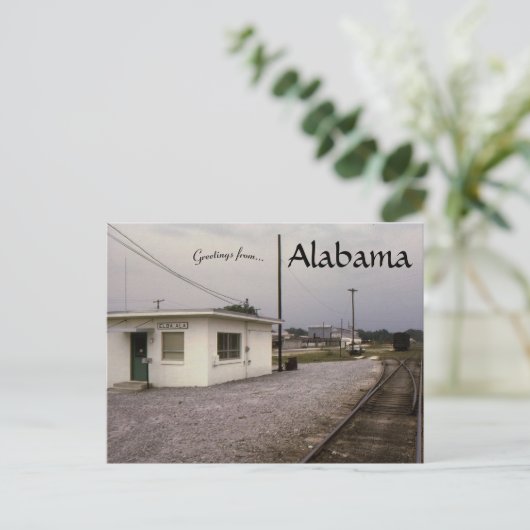 Alabama Railroad Office in Elba Alabama Briefkaart (Staand voorkant)