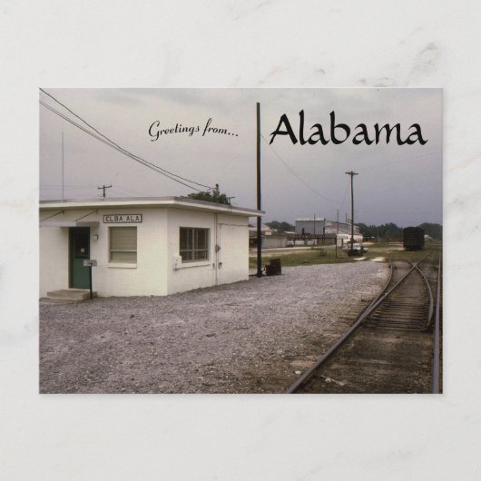 Alabama Railroad Office in Elba Alabama Briefkaart (Voorkant)