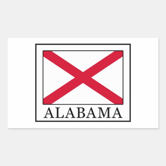 Alabama Rechthoekige Sticker (Voorkant)