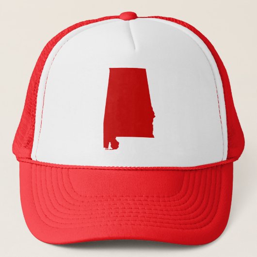 Alabama Red Snap Back Mesh Trucker Hat Pet (Voorkant)