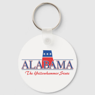 Alabama Red White en Blue Sleutelhanger