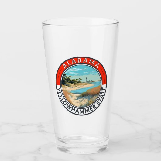 Alabama Reis Kunst Badge Glas (Voorkant)