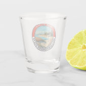 Alabama Reis Kunst Badge Shot Glas (Achterkant)