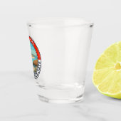 Alabama Reis Kunst Badge Shot Glas (Rechts)