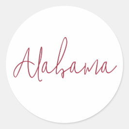 Alabama Reis Souvenir Cadeau Ronde Sticker