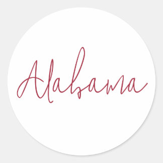 Alabama Reis Souvenir Cadeau Ronde Sticker