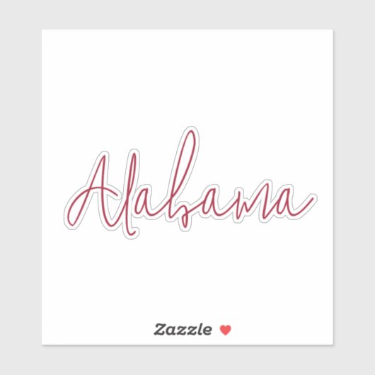Alabama Reis Souvenir Cadeau Sticker (Vel)
