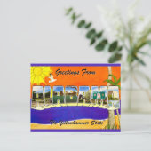 Alabama Retro Greeting Briefkaart (Staand voorkant)