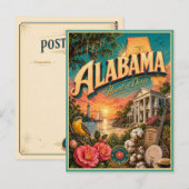 Alabama Retro Reis Souvenir Briefkaart (Voorkant / Achterkant)