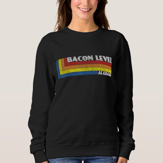 Alabama  Retro Weird Souvenir Bacon Level Maryland Trui (Voorkant)