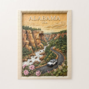 Alabama Roadtrip Rivierkloof Vintage Landschap Legpuzzel