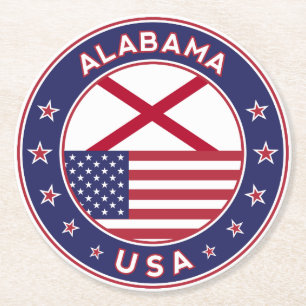 Alabama Ronde Kartonnen Onderzetter