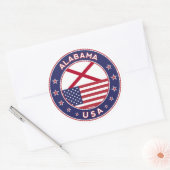 Alabama Ronde Sticker (Envelop)