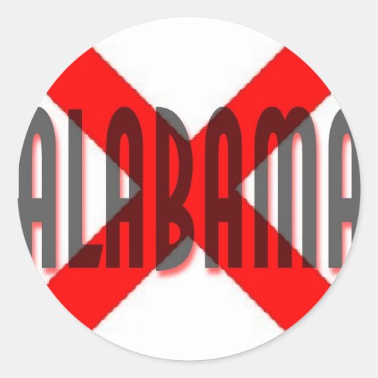 Alabama Ronde Sticker (Voorkant)