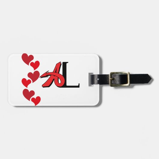 ALABAMA ROOD HART VAN DIXIE BAGAGELABEL (Voorkant horizontaal)
