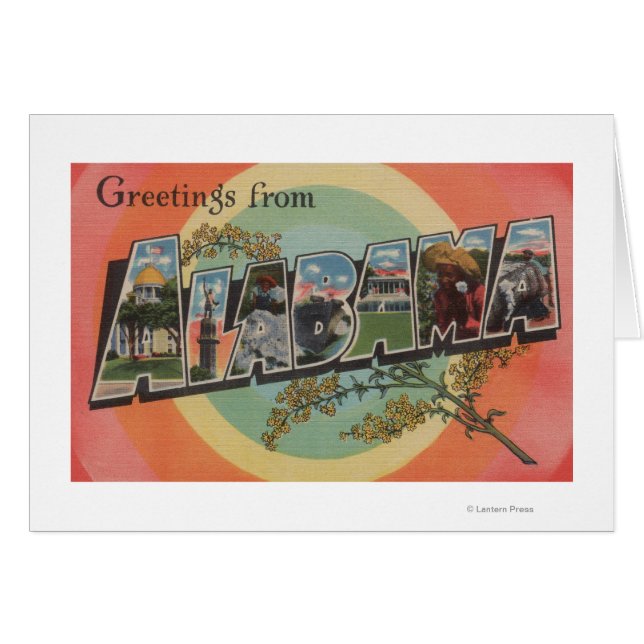 Alabama (rood/roze) - grote letterscènes (Voorkant Horizontaal)
