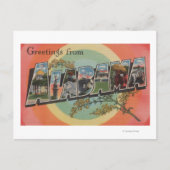 Alabama (rood/roze) - grote letterscènes briefkaart (Voorkant)