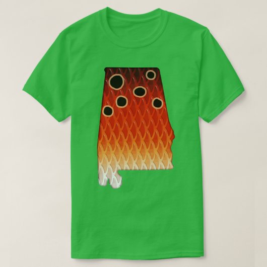 Alabama Roodbaars Kleuren Rode Drum Geïnspireerd K T-shirt (Design voorkant)