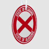 Alabama Round Emblem Ornament (voorkant)