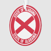 Alabama Round Emblem Ornament (voorkant)