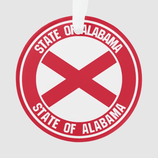 Alabama Round Emblem Ornament (voorkant)