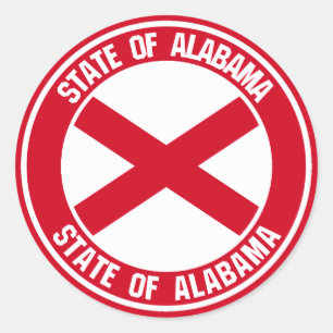 Alabama Round Emblem Ronde Sticker