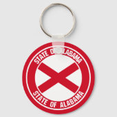 Alabama Round Emblem Sleutelhanger (Voorkant)