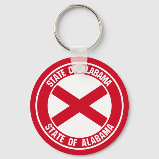 Alabama Round Emblem Sleutelhanger (Voorkant)