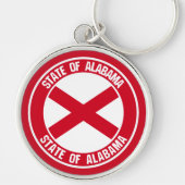 Alabama Round Emblem Sleutelhanger (Voorkant)