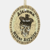 Alabama Royalty Biker-ornament Keramisch Ornament (Rechts)