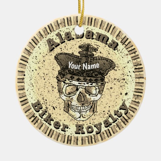 Alabama Royalty Biker-ornament Keramisch Ornament (Voorkant)