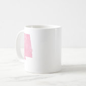Alabama - Roze  grunge Koffiemok (Voorkant links)