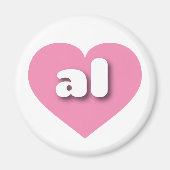 Alabama roze hart - Ik hou van al Magneet (Voorkant)