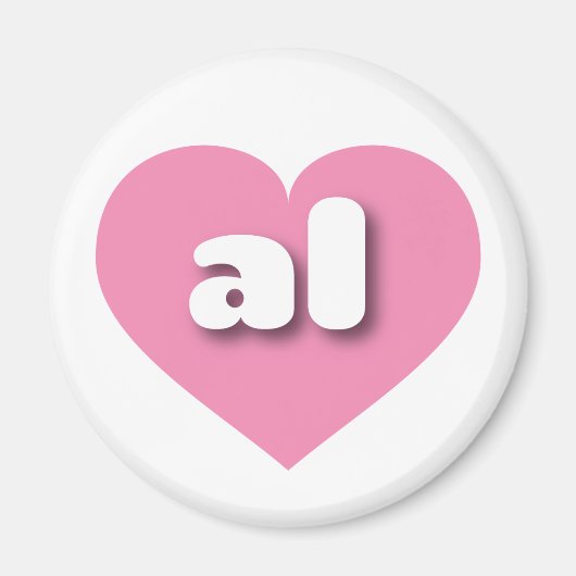 Alabama roze hart - Ik hou van al Magneet (Voorkant)