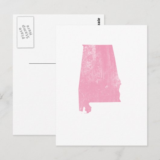 Alabama - Roze start Briefkaart (Voorkant / Achterkant)