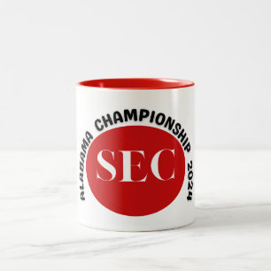 Alabama Sec Championship Football 2024 Tweekleurige Koffiemok