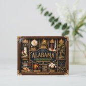 Alabama Shadow Box 3D Figuur Staat Briefkaart (Staand voorkant)
