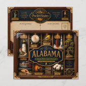Alabama Shadow Box 3D Figuur Staat Briefkaart (Voorkant / Achterkant)