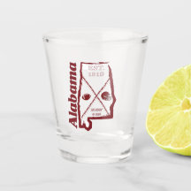 Alabama Shot Glass