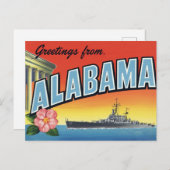 Alabama Slagschip en Capitol Briefkaart (Voorkant / Achterkant)