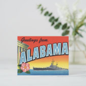 Alabama Slagschip en Capitool Briefkaart (Staand voorkant)