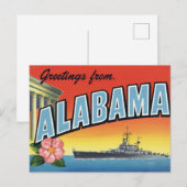 Alabama Slagschip en Capitool Briefkaart (Voorkant / Achterkant)