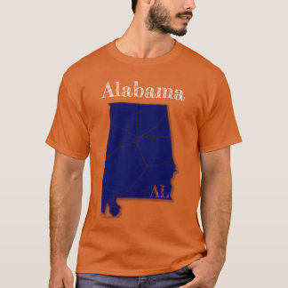 Alabama-snelwegen [marineblauw ontwerp] t-shirt