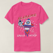 Alabama Space Nerd Universe Astronaut T-Shirt (Design voorkant)