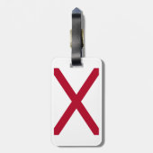 Alabama: St Andrew Crimson Cross Vlag Bagagelabel (Achterkant verticaal)