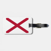 Alabama: St Andrew Crimson Cross Vlag Bagagelabel (Achterkant horizontaal)